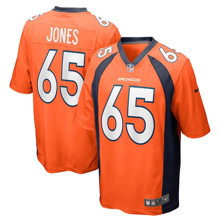 Men Denver Broncos #65 Brett Jones Nike Orange Game NFL Jersey